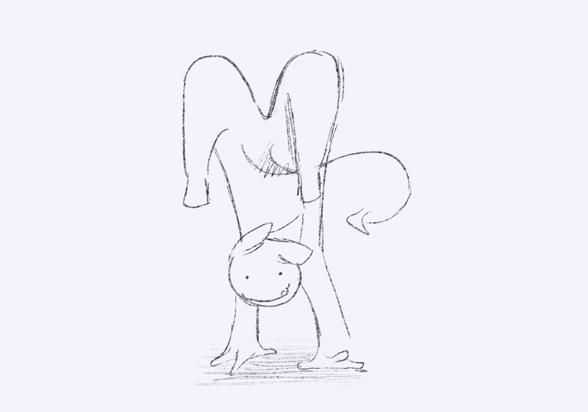 Clay walk [Program: Procreate]